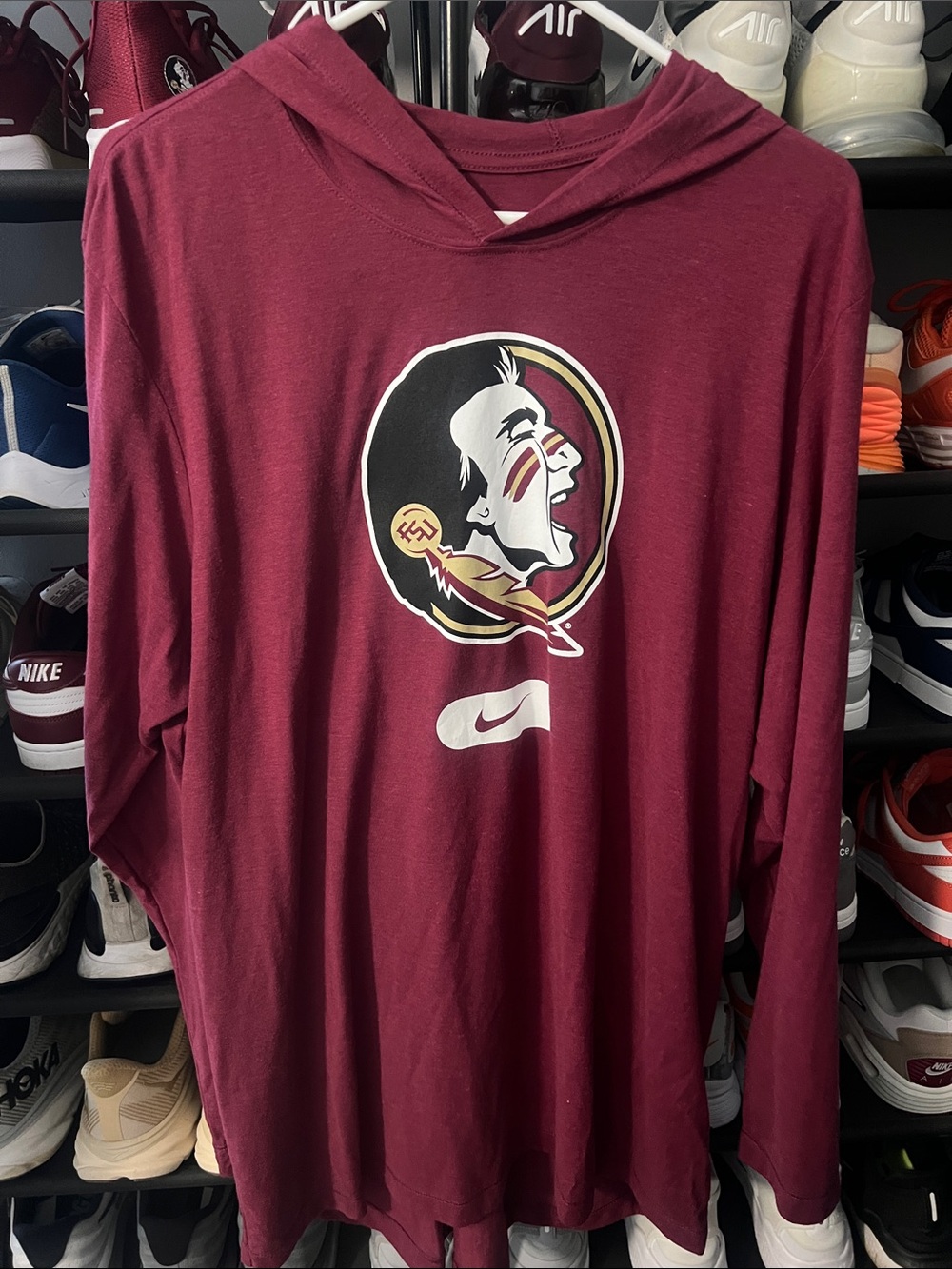 Nike Maroon Florida State Seminoles Hooded Long Sleeve Tee